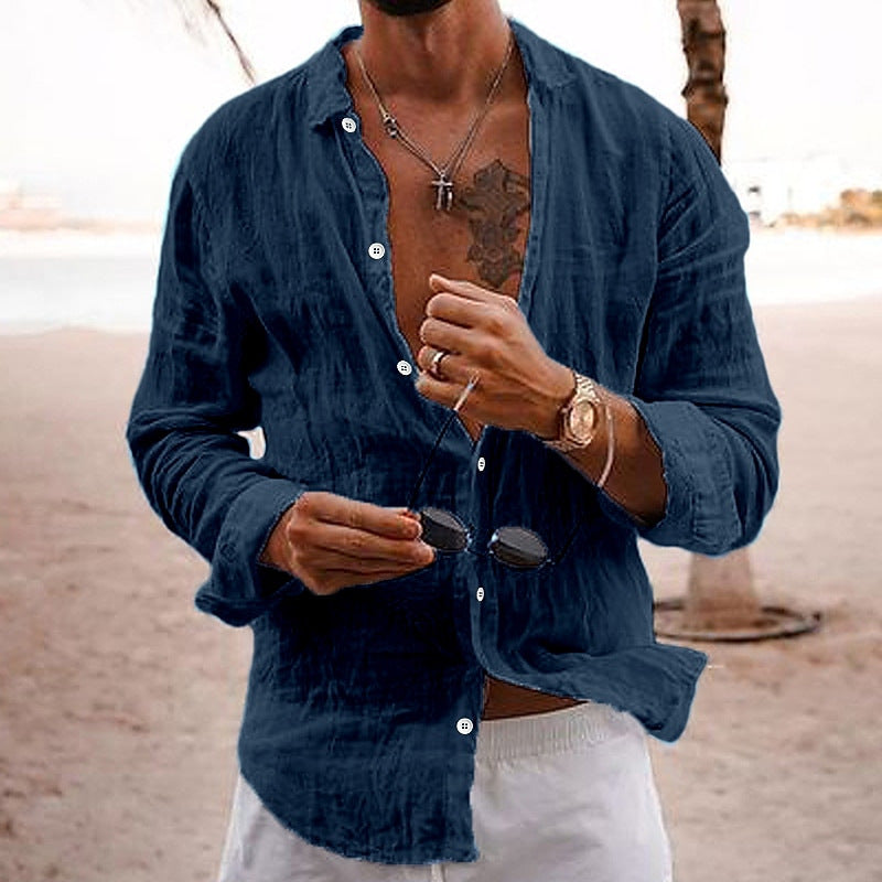 Lewis – Casual Cotton Linen Shirt