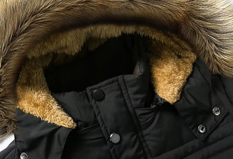 Men's Waterproof Fleece-Lined Parka Jacket with Hood – Winter Outdoor Style