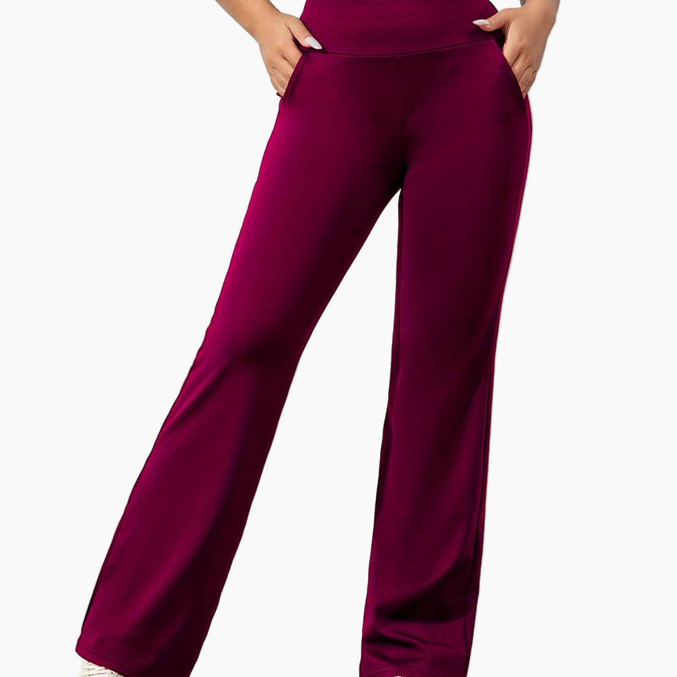 Women's Flared Yoga Pants with Pockets – Comfortable Stretch Fit for Yoga or Casual Wear