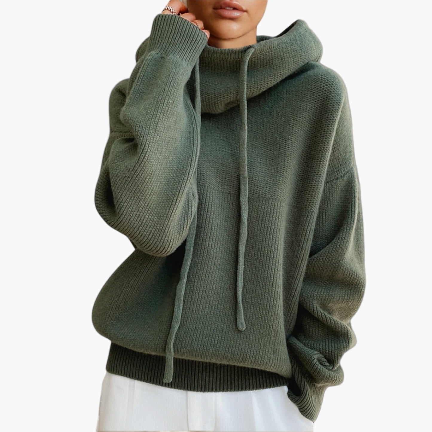 Women's Casual Knit Hoodie Pullover Sweatshirt for Everyday Comfort and Style