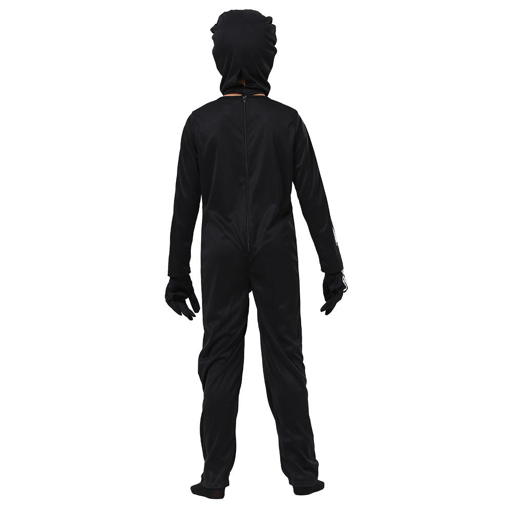 Halloween Glow-in-the-Dark Skeleton Costume for Kids – Spooky Party Bodysuit