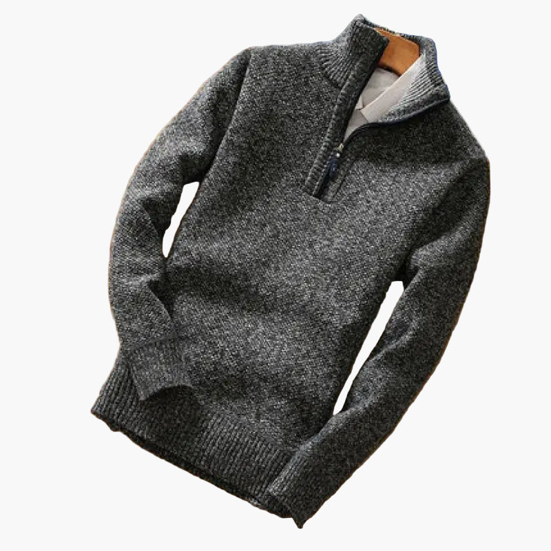 Men's Knitted Half-Zip Sweater – Relaxed Fit, Casual & Semi-Formal Style