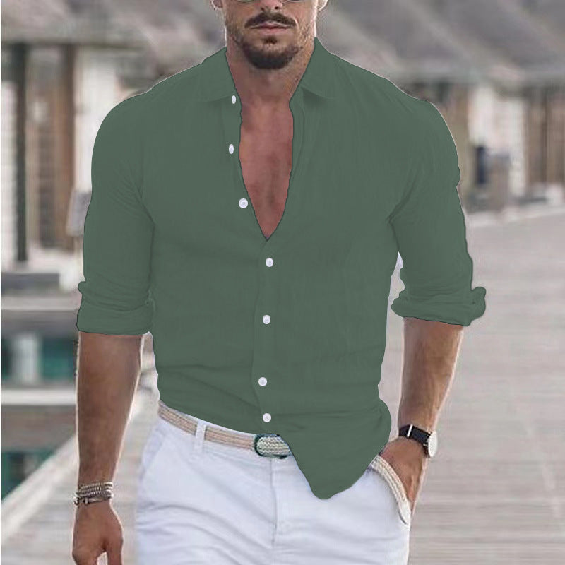 Alfred – Men's Linen Button-Up Beach Shirt