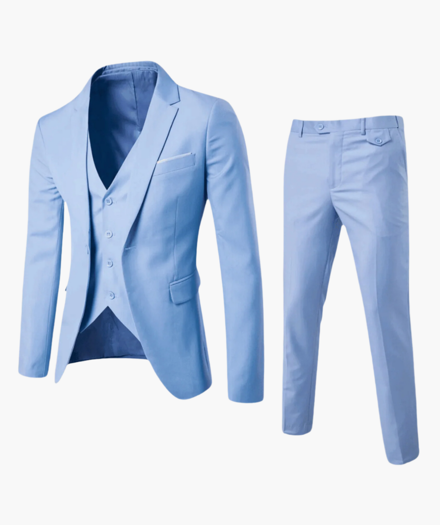 Men's Classic Three-Piece Suit with Vest – Formal Business & Wedding Attire