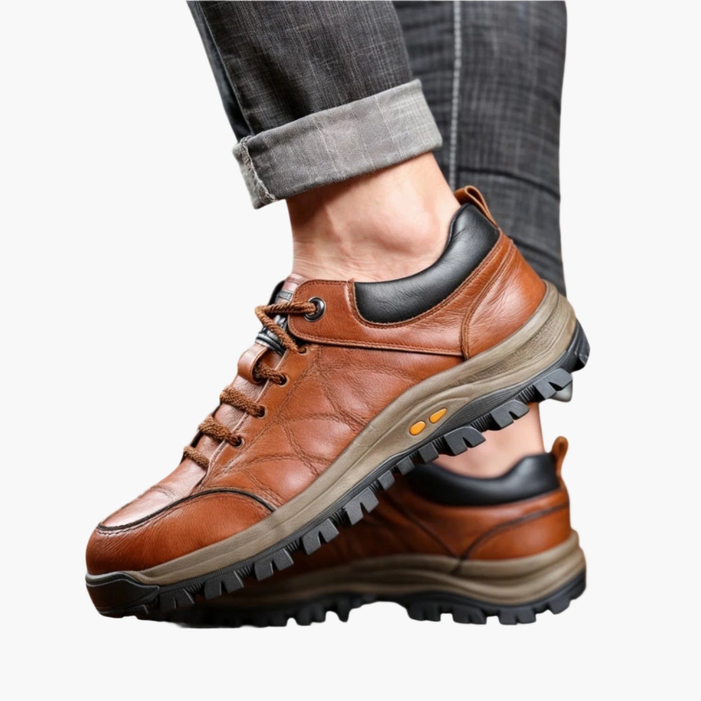 Men's Outdoor Trail Hiking Shoes Anti-Slip Lace-Up Adventure Sneakers