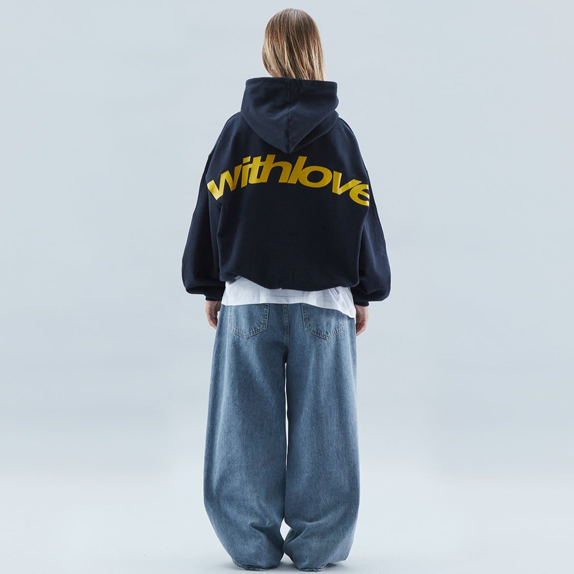 Women's Urban Oversized Hoodie with 'Withlove' Print – Streetwear Style for Winter