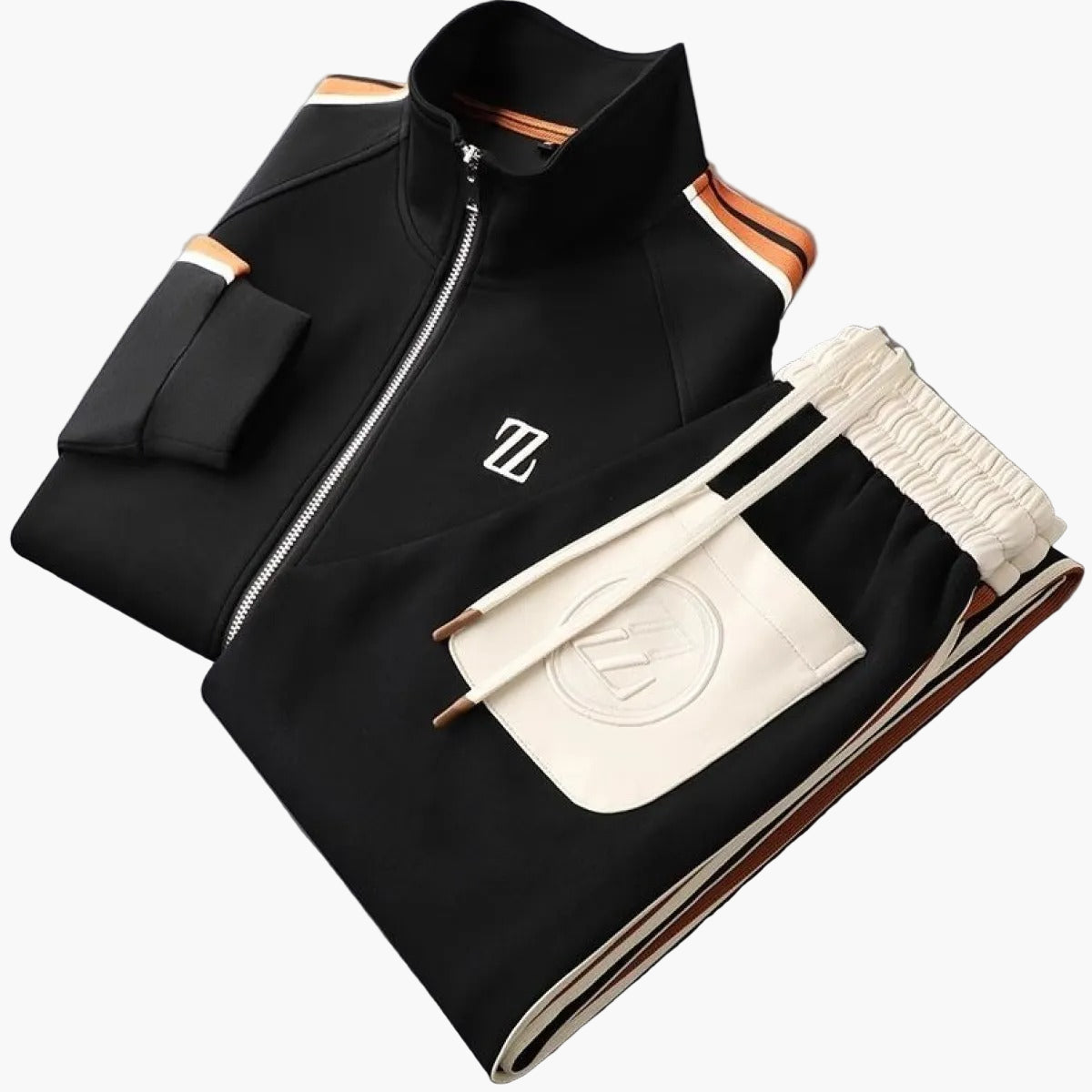Men's Modern Athletic Tracksuit Set - 2-Piece Performance Sportwear