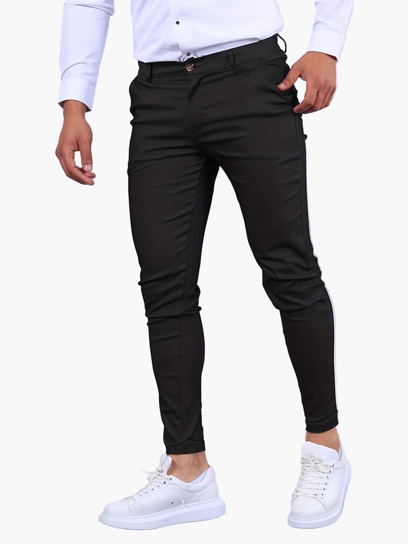 Men's Skinny-Fit Chino Pants Modern Tailored Style for Casual and Semi-Formal Wear