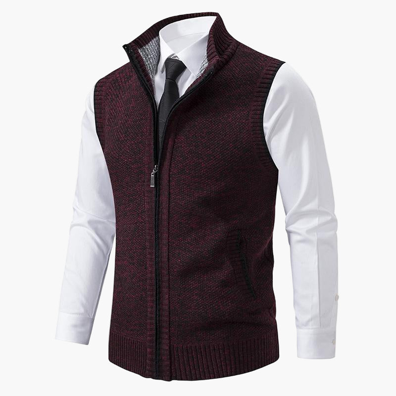 Men's Smart Casual Zip-Up Sweater Vest – Classic Business & Everyday Layer