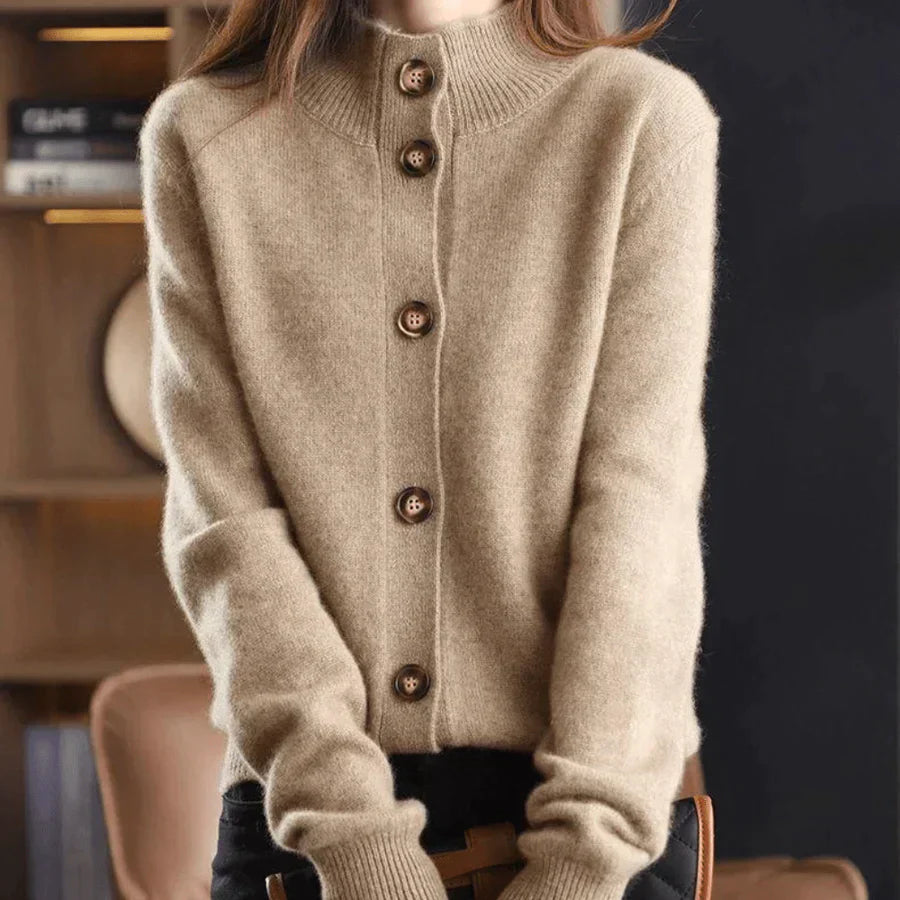 Women's Cozy Button-Up Cardigan Sweater for Fall and Winter