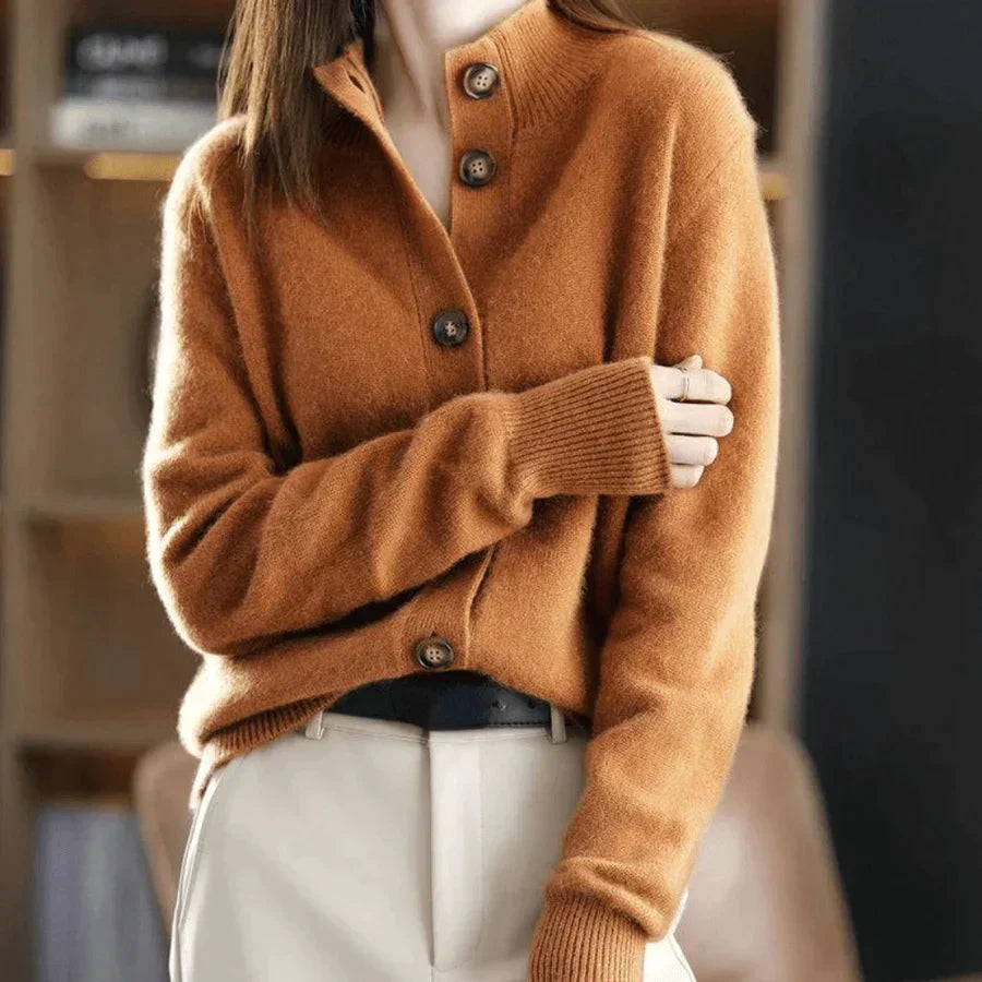 Women's Cozy Button-Up Cardigan Sweater for Fall and Winter