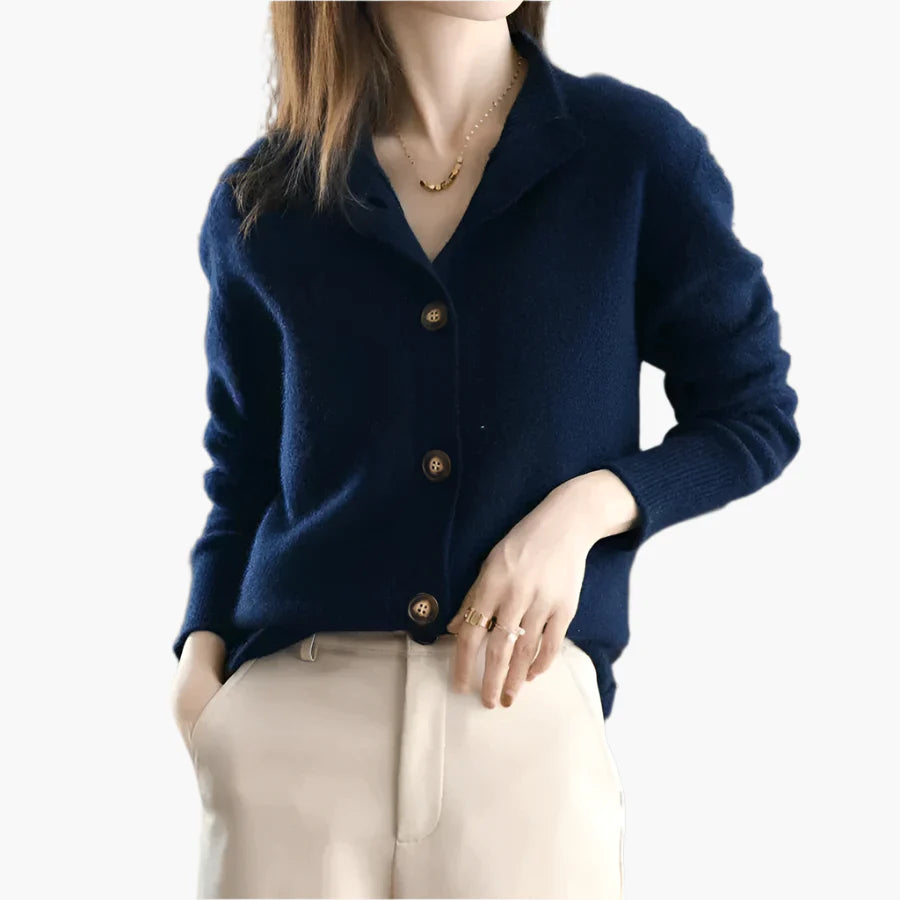 Women's Cozy Button-Up Cardigan Sweater for Fall and Winter