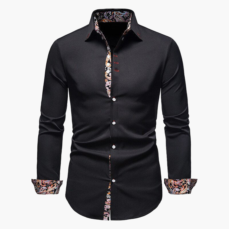 Men's Classic Modern Long Sleeve Shirt for Versatile Sophisticated Style