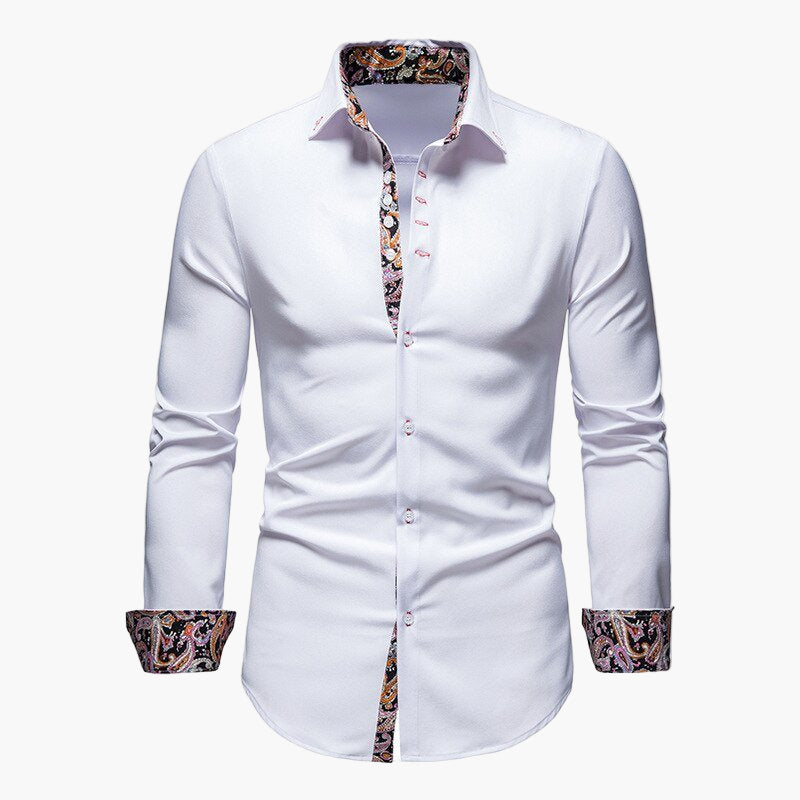 Men's Classic Modern Long Sleeve Shirt for Versatile Sophisticated Style