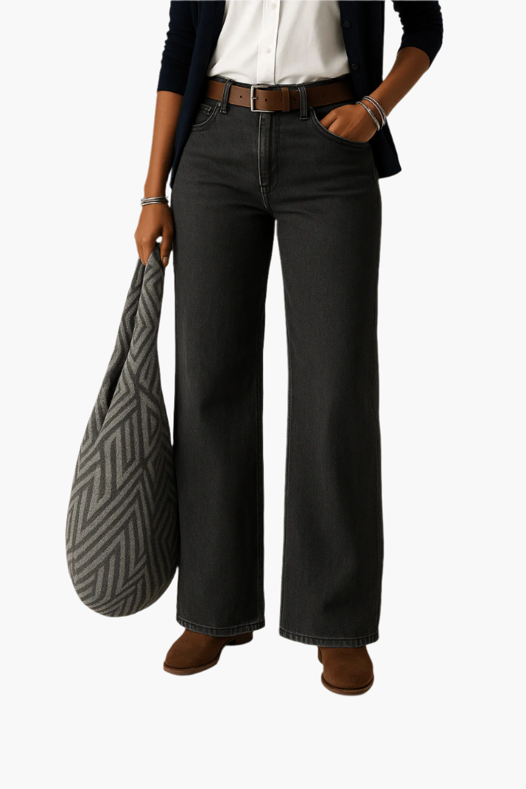 Women's Wide Leg Denim Jeans Casual Relaxed Fit