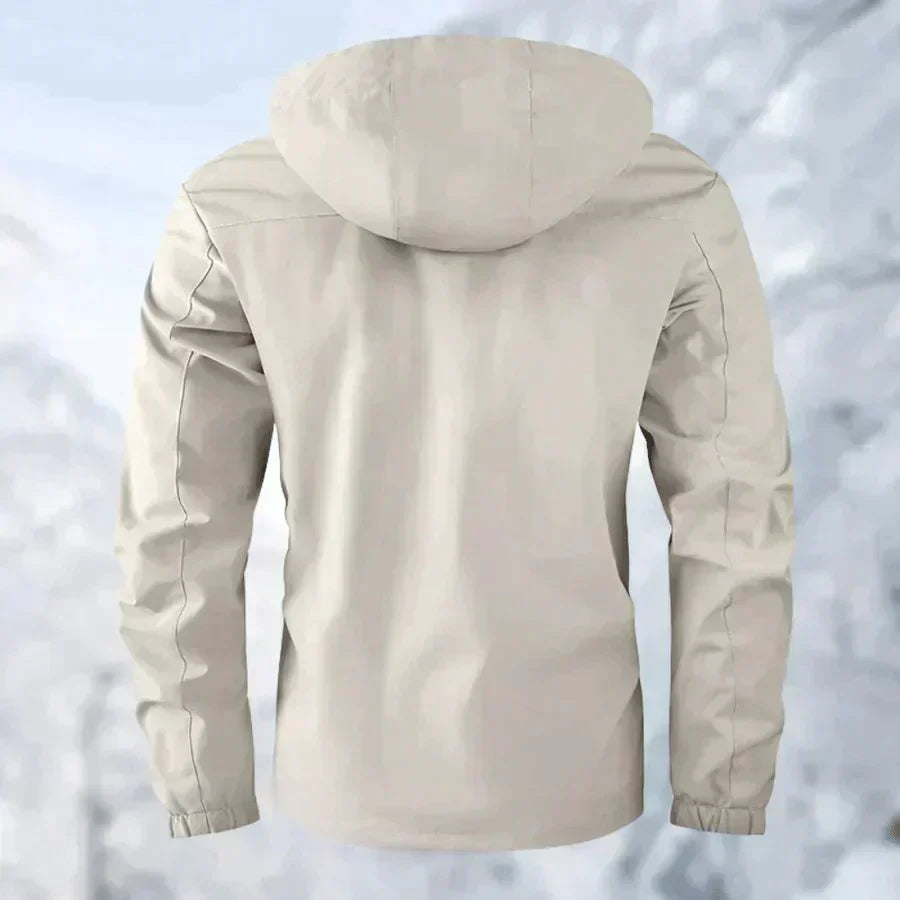 Men's Winter Outdoor Parka Jacket – Waterproof, Detachable Hood, Functional Pockets, Stylish Cold Weather Wear