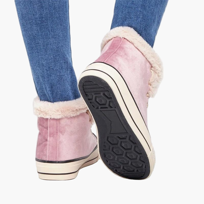 Women's Winter High Top Sneakers with Faux Fur Lining for Comfort and Warmth