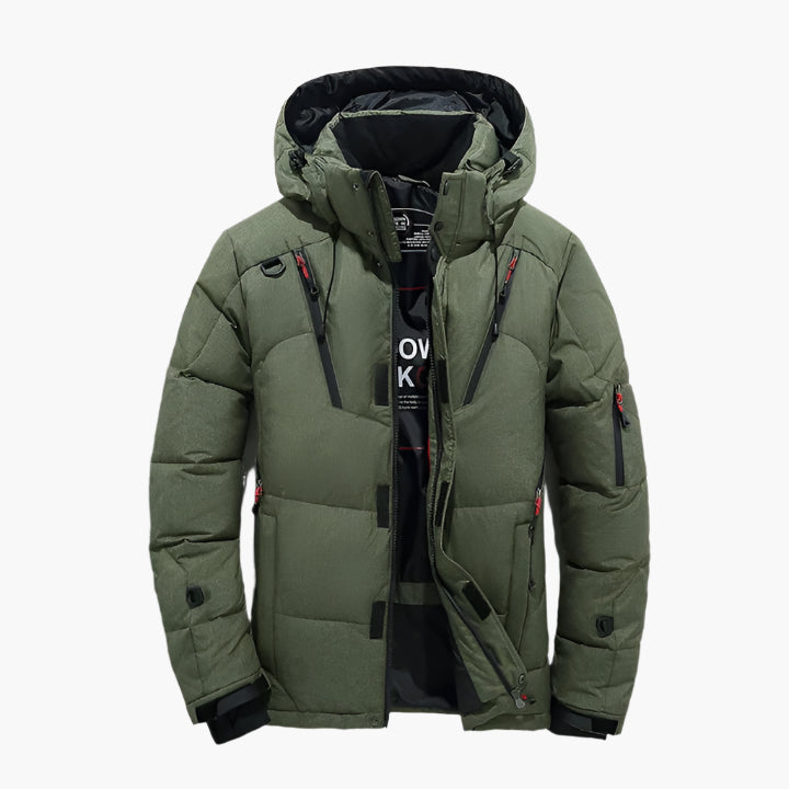 Men's Winter Puffer Jacket Outdoor Warm Hooded Parka