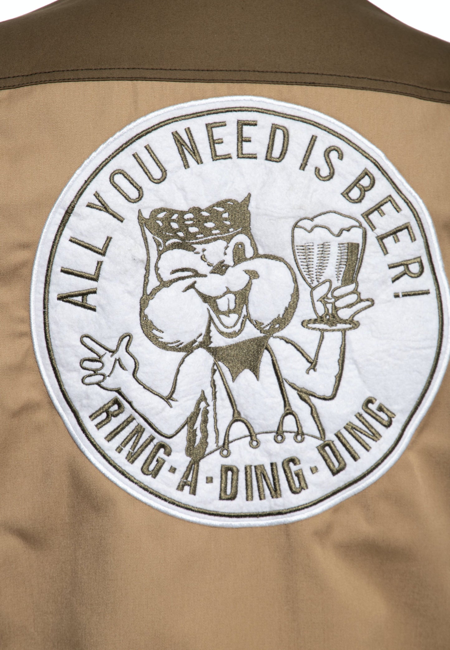 Clive – Men's Short Sleeve Workwear Shirt with Beer Motif