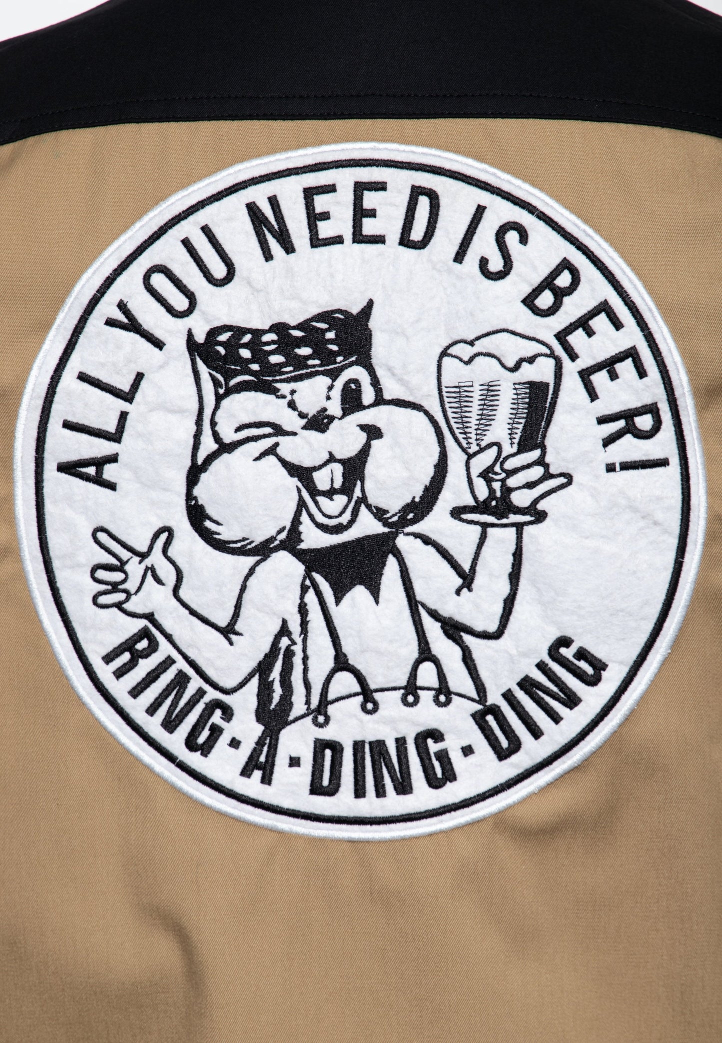 Clive – Men's Short Sleeve Workwear Shirt with Beer Motif