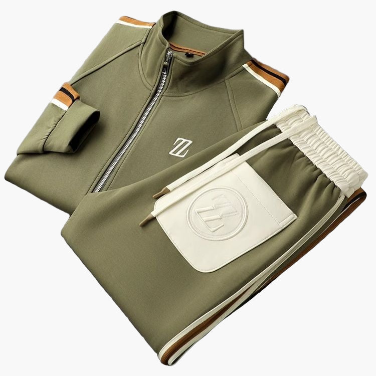 Men's Modern Athletic Tracksuit Set - 2-Piece Performance Sportwear