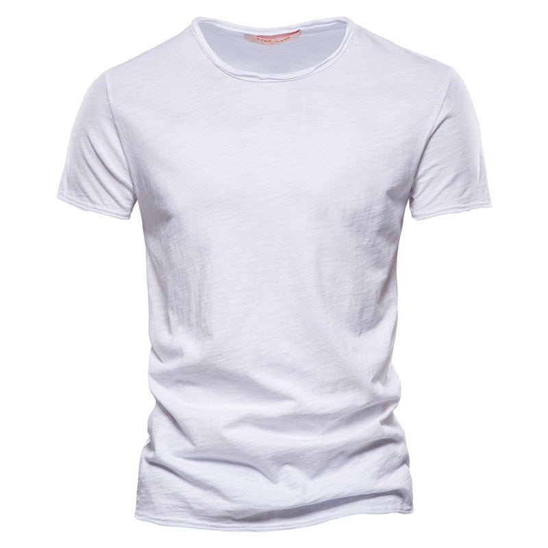 Isaac – Men's Slim Cotton Short Sleeve T-shirt