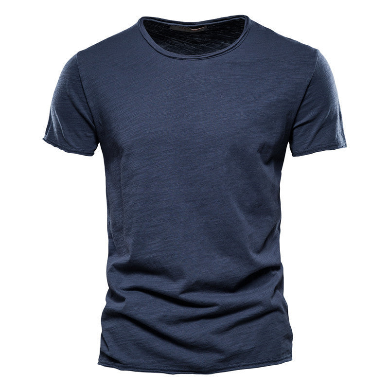 Isaac – Men's Slim Cotton Short Sleeve T-shirt