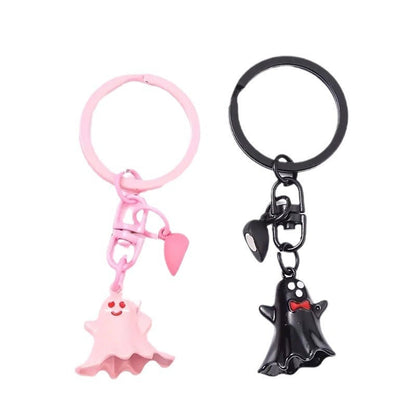 Halloween Ghost Couple Keychain Set – Cute Spooky Accessories for Halloween Parties and Gifts