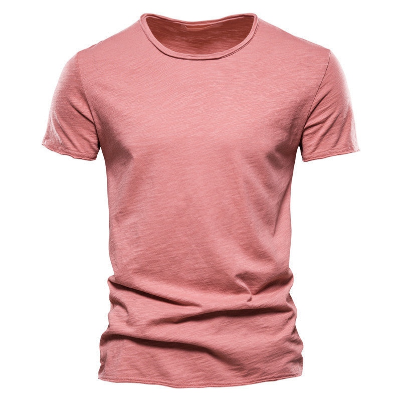 Isaac – Men's Slim Cotton Short Sleeve T-shirt
