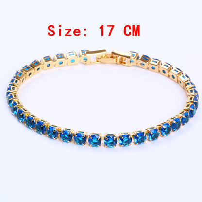 Diana – Simple Gang Drill Zircon Bracelet