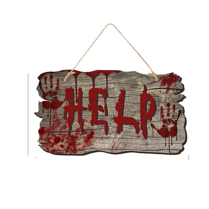 Halloween Scary Door Sign Set – Spooky Party Decorations for Haunted House & Trick-or-Treat