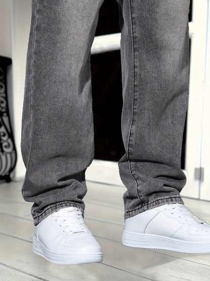 Men's Straight Leg Relaxed Fit Jeans for Everyday Style