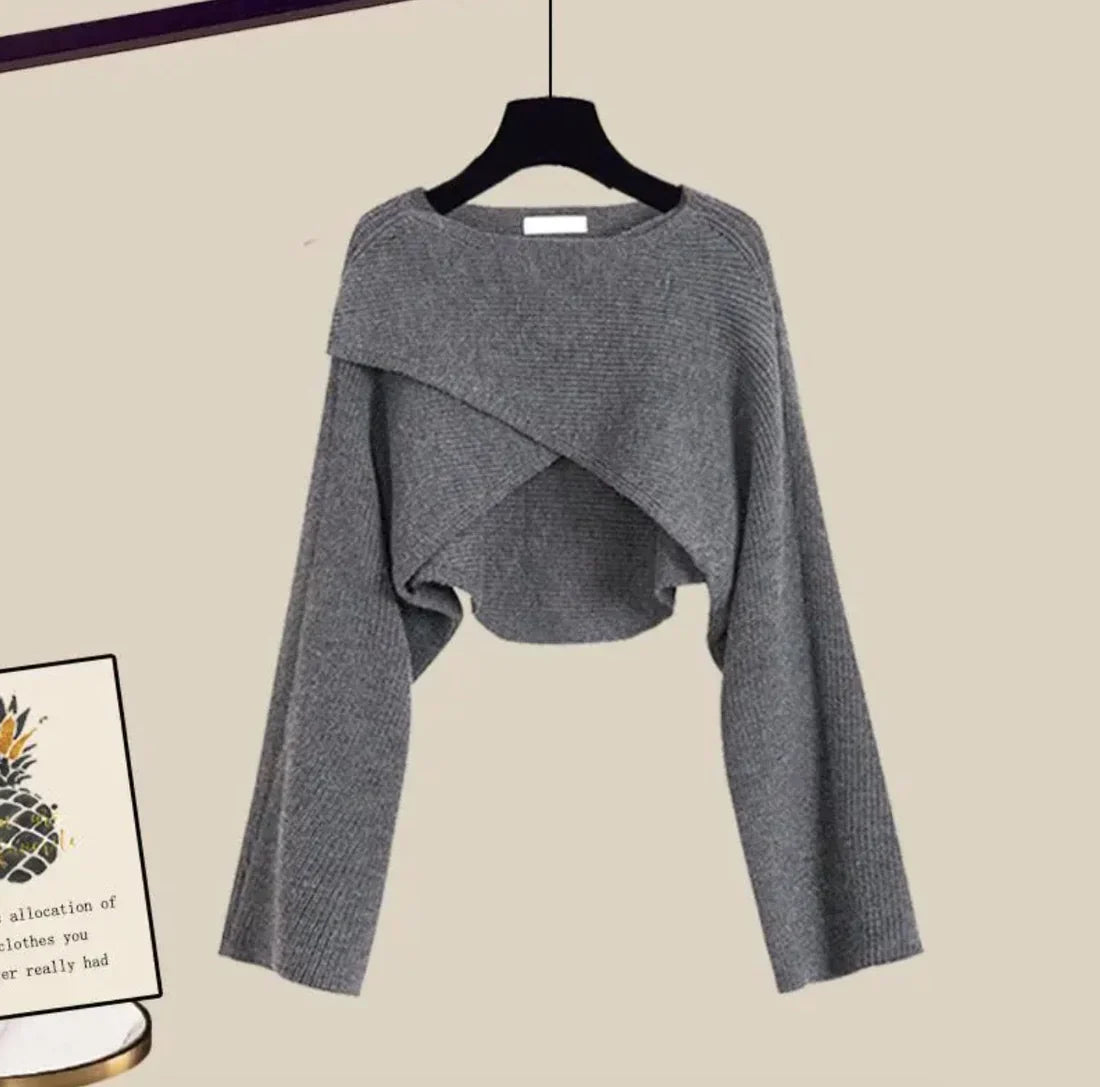 Women's 3-Piece Casual Long Sleeve Set – Relaxed Fit Loungewear Outfit for Home or Outings