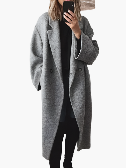 Women's Classic Long Winter Coat – Elegant Oversized Style for Autumn and Winter