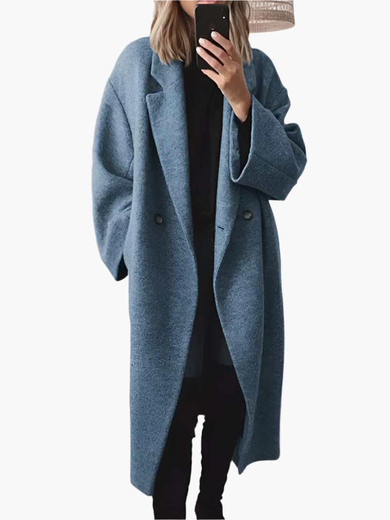 Women's Classic Long Winter Coat – Elegant Oversized Style for Autumn and Winter