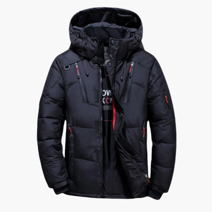 Men's Winter Down Jacket – Padded Hooded Parka for Cold Weather, Urban & Outdoor Style