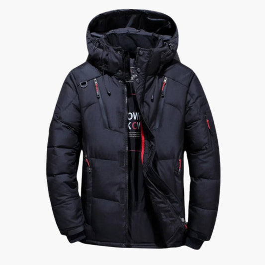 Men's Winter Down Jacket – Padded Hooded Parka for Cold Weather, Urban & Outdoor Style