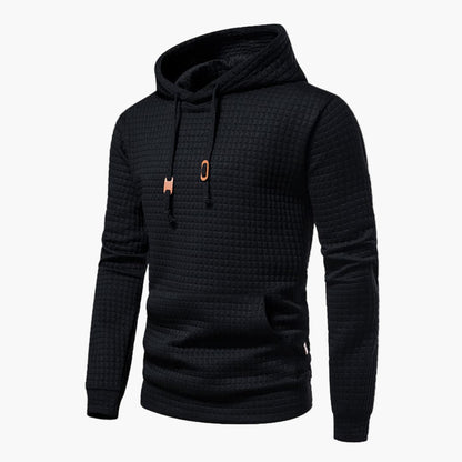 Men's Casual Plaid Hoodie Sweatshirt – Modern Relaxed Fit, Everyday Comfort