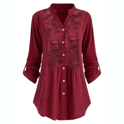 Sue – Lace Panel Shirt