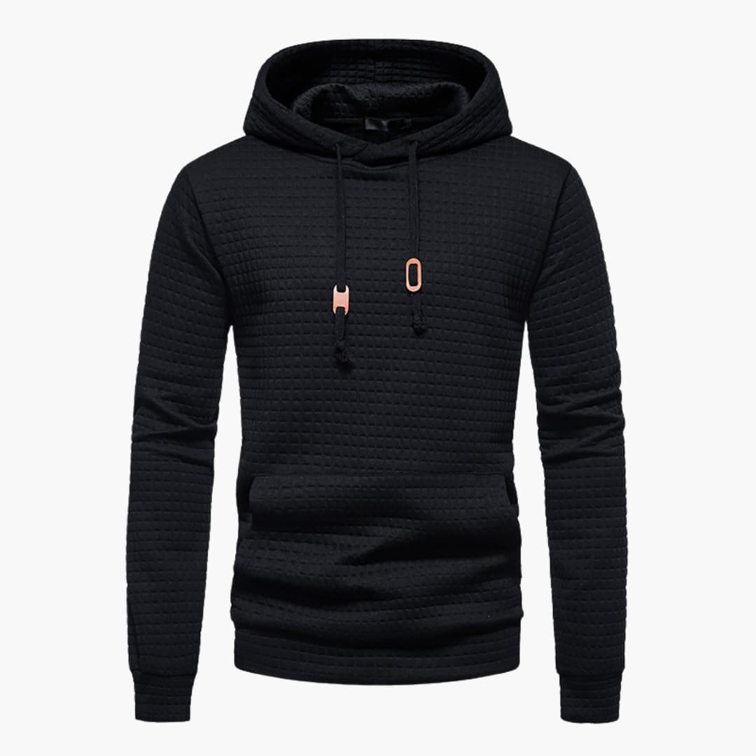 Men's Casual Plaid Hoodie Sweatshirt – Modern Relaxed Fit, Everyday Comfort