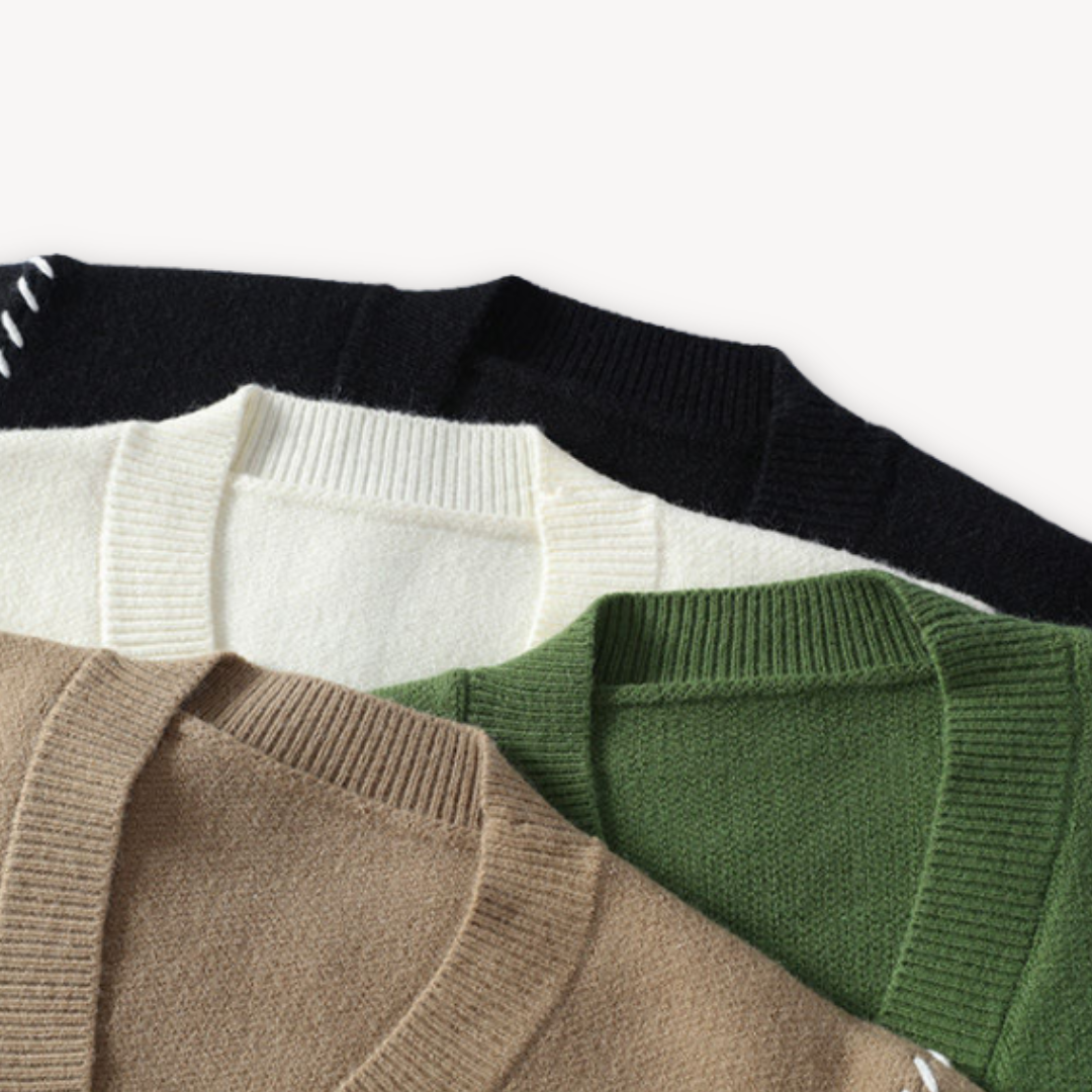 Men's Casual Button-Up Cardigan Sweater, Classic Relaxed Fit, Everyday Style
