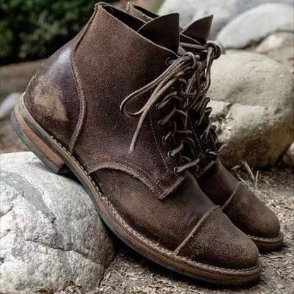Men's Heritage Vegan Leather Lace-Up Boots for Everyday and Formal Wear