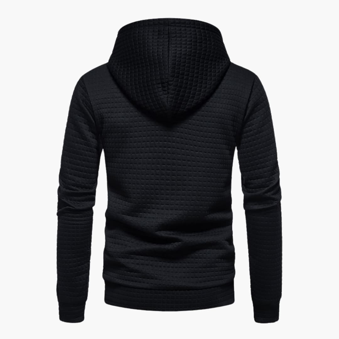 Men's Casual Plaid Hoodie Sweatshirt – Modern Relaxed Fit, Everyday Comfort