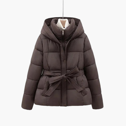 Women's Winter Parka Belted Coat – Elegant Puffer Jacket for Cold Weather