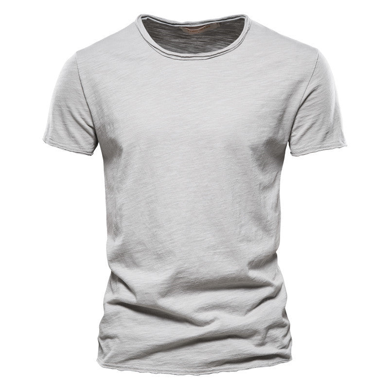 Isaac – Men's Slim Cotton Short Sleeve T-shirt
