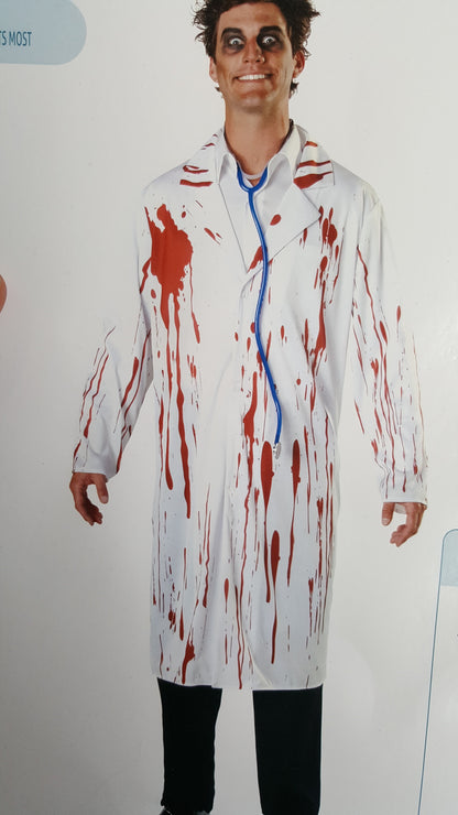 Men's Halloween Zombie Doctor Costume for Spooky Parties and Trick-or-Treat