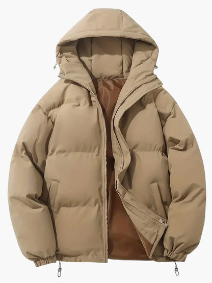 Men's Classic Winter Puffer Jacket Hooded Warm Outdoor Coat