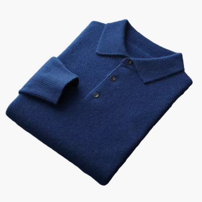 Men's Classic Vegan Wool Long Sleeve Polo Sweater – Timeless Everyday Style