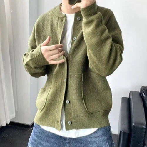 Men's Relaxed Fit Button Down Cardigan – Modern Casual Style