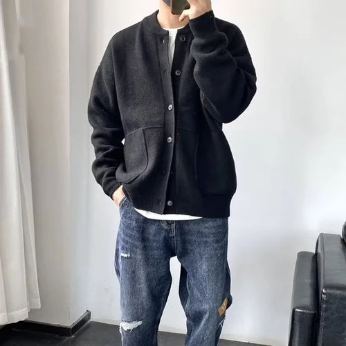 Men's Relaxed Fit Button Down Cardigan – Modern Casual Style